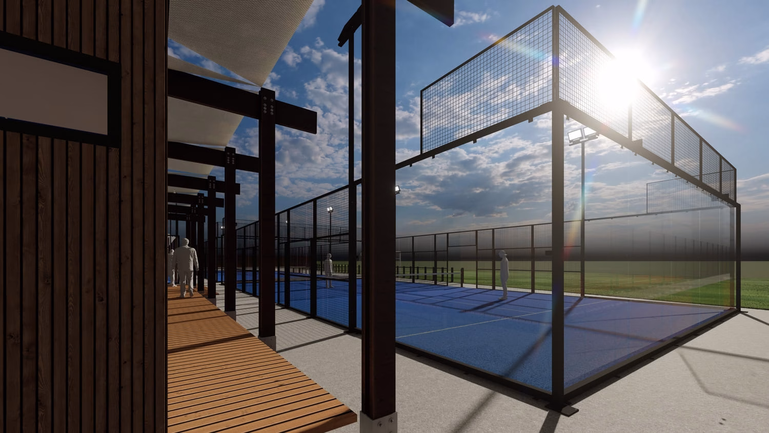 Padel Court Rendering 1 Padel Court Rendering 1